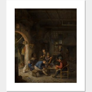 Peasants at an Inn by Adriaen van Ostade Posters and Art